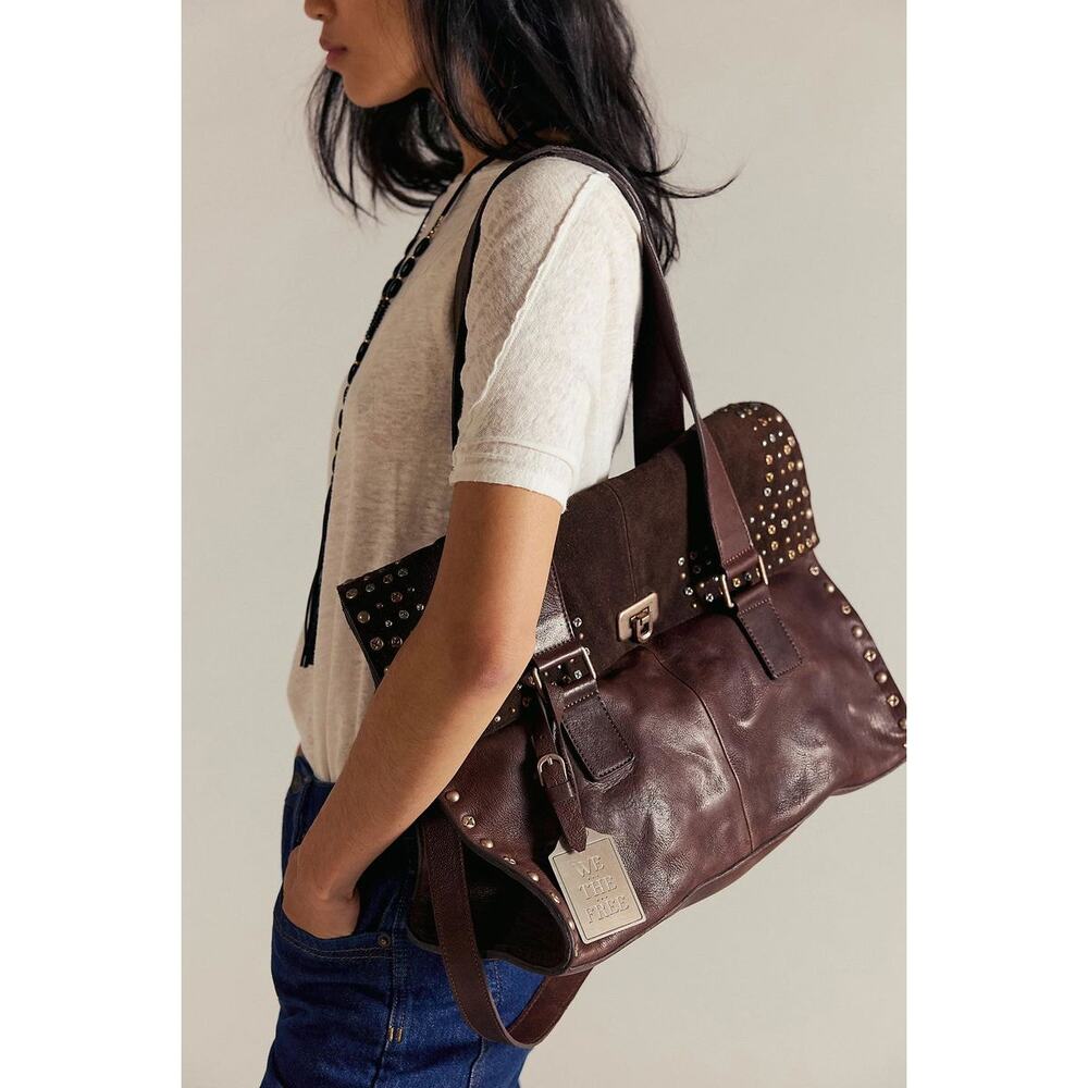 Free People Shay Studded Tote Bag, NWT - Picture 3 of 12